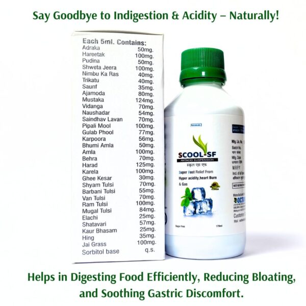 Scool-sf antacid syrup,digestive syrup