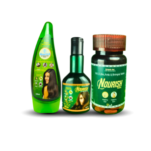 Nourish hair care combo with oil shampoo and tablets for hair growth and hair fall control